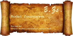 Budai Zsuzsanna névjegykártya
